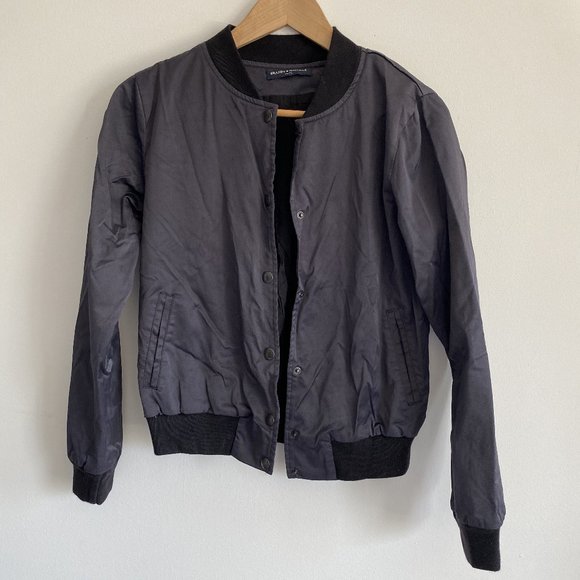Brandy Melville black silk bomber jacket - Picture 2 of 3